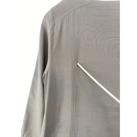 EILEEN FISHER Dress XS Shift Tencel Viscose Scoop Neck Long Sleeve Brown - Picture 16 of 16